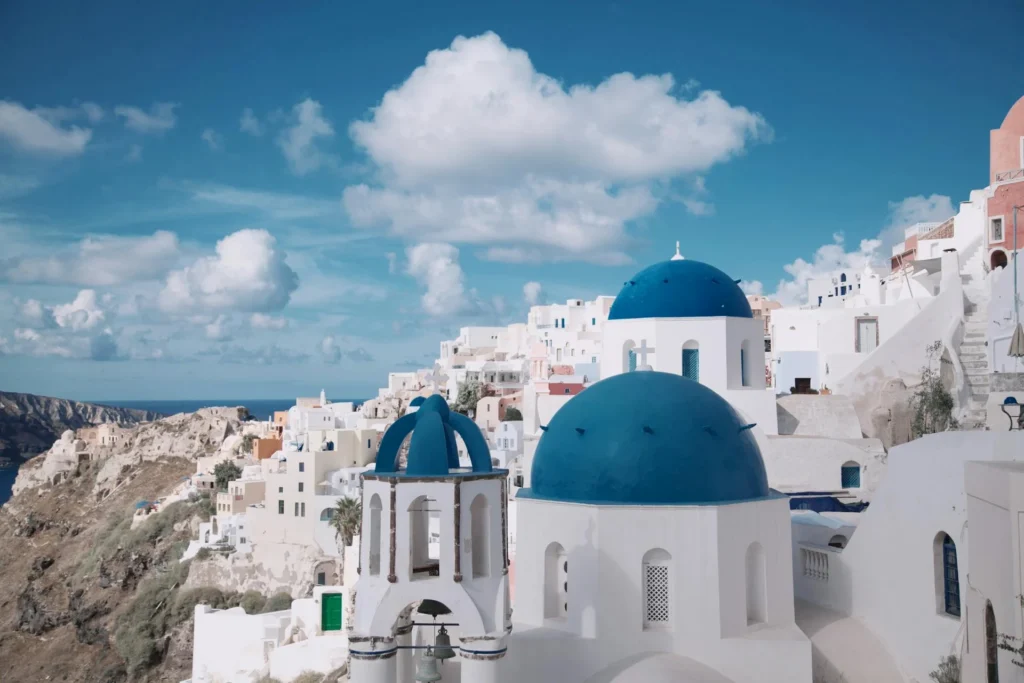 Blue domes of Santorini